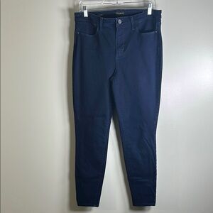 Talbots Blue Skinny Jeggings High-Rise Stretch Dark Blue Sz 10